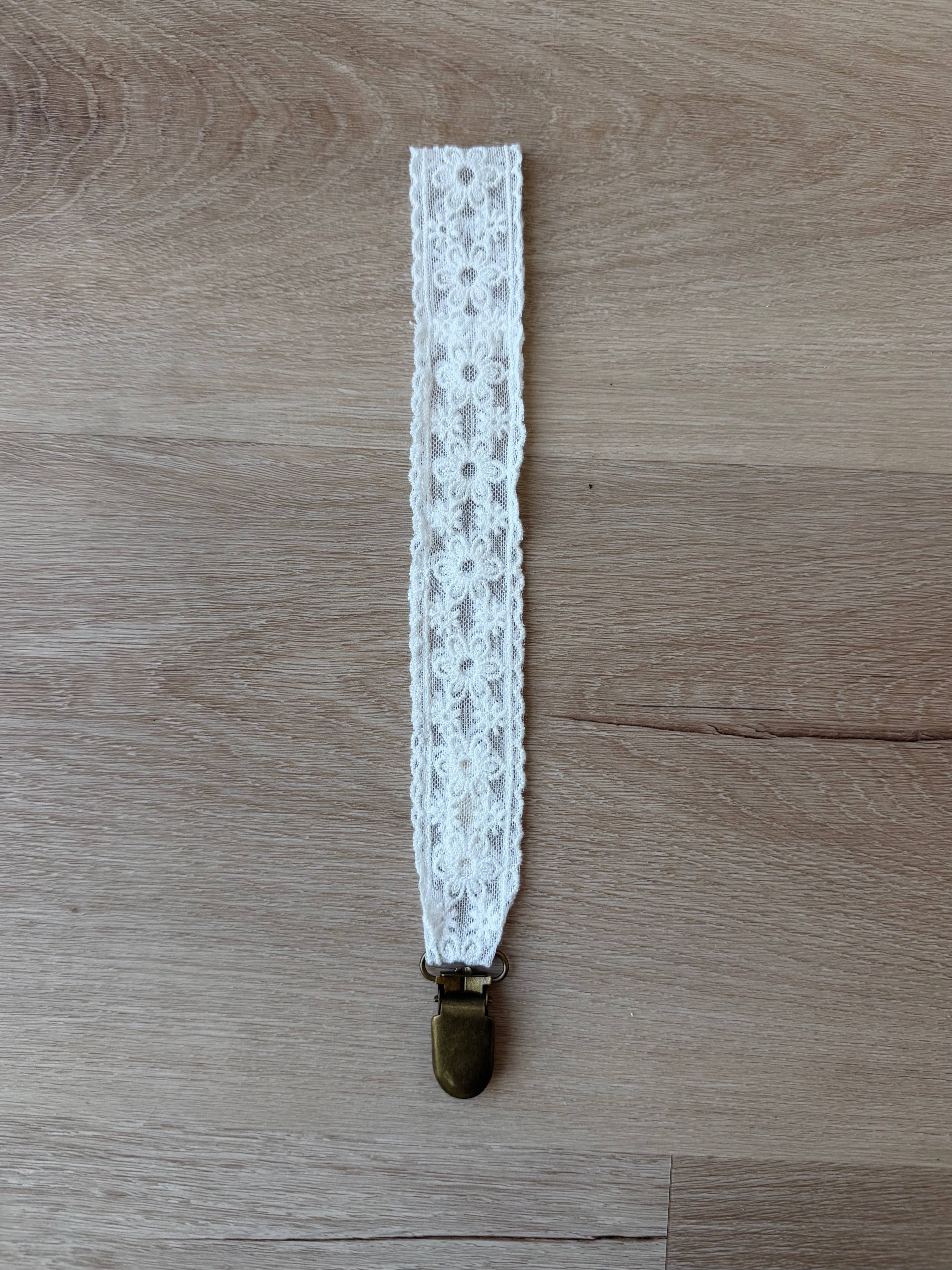 Chantilly Floral Lace White Pacifier