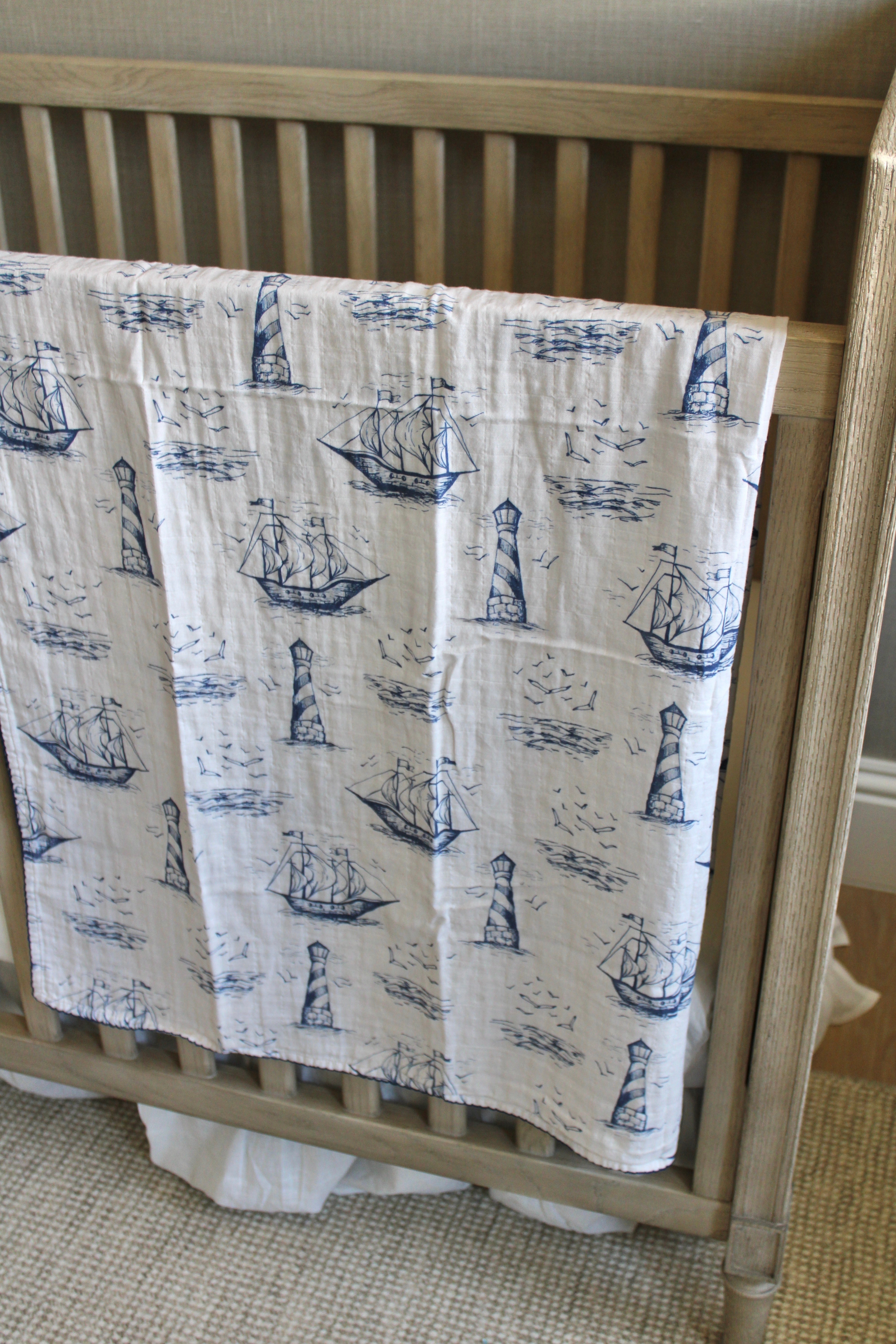 BUNDLE Nautical Sailor Dream Muslin Blanket & Lovey