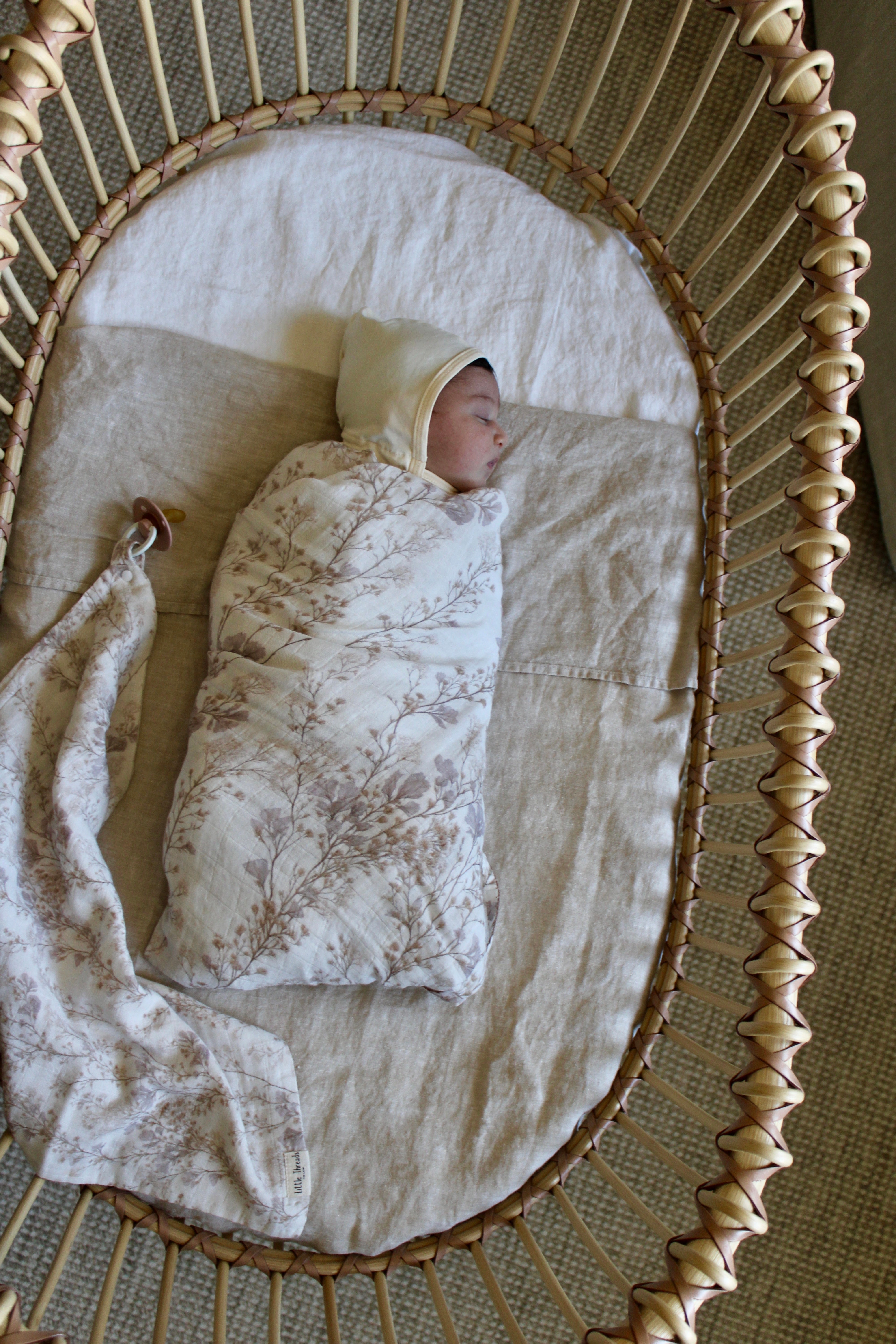 BUNDLE Delicate Neutral Branches Muslin Blanket & Lovey