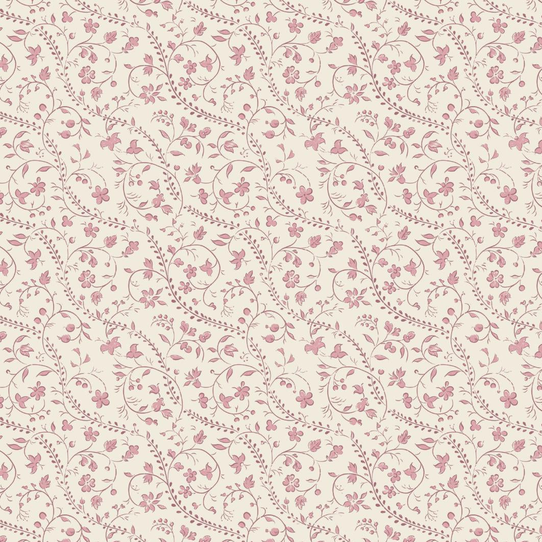 Mauve Heirloom Vine Muslin Blanket