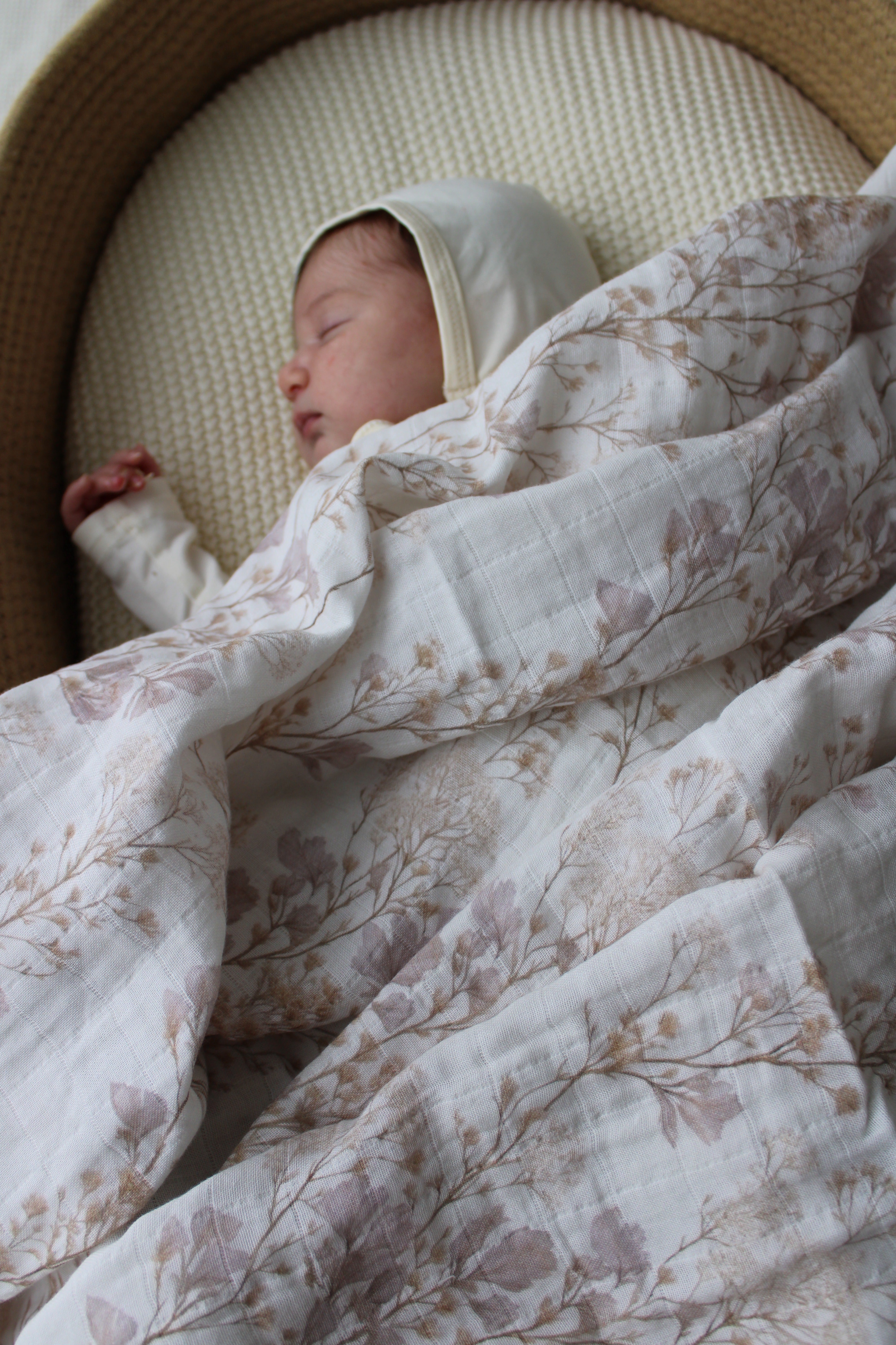 BUNDLE Delicate Neutral Branches Muslin Blanket & Lovey