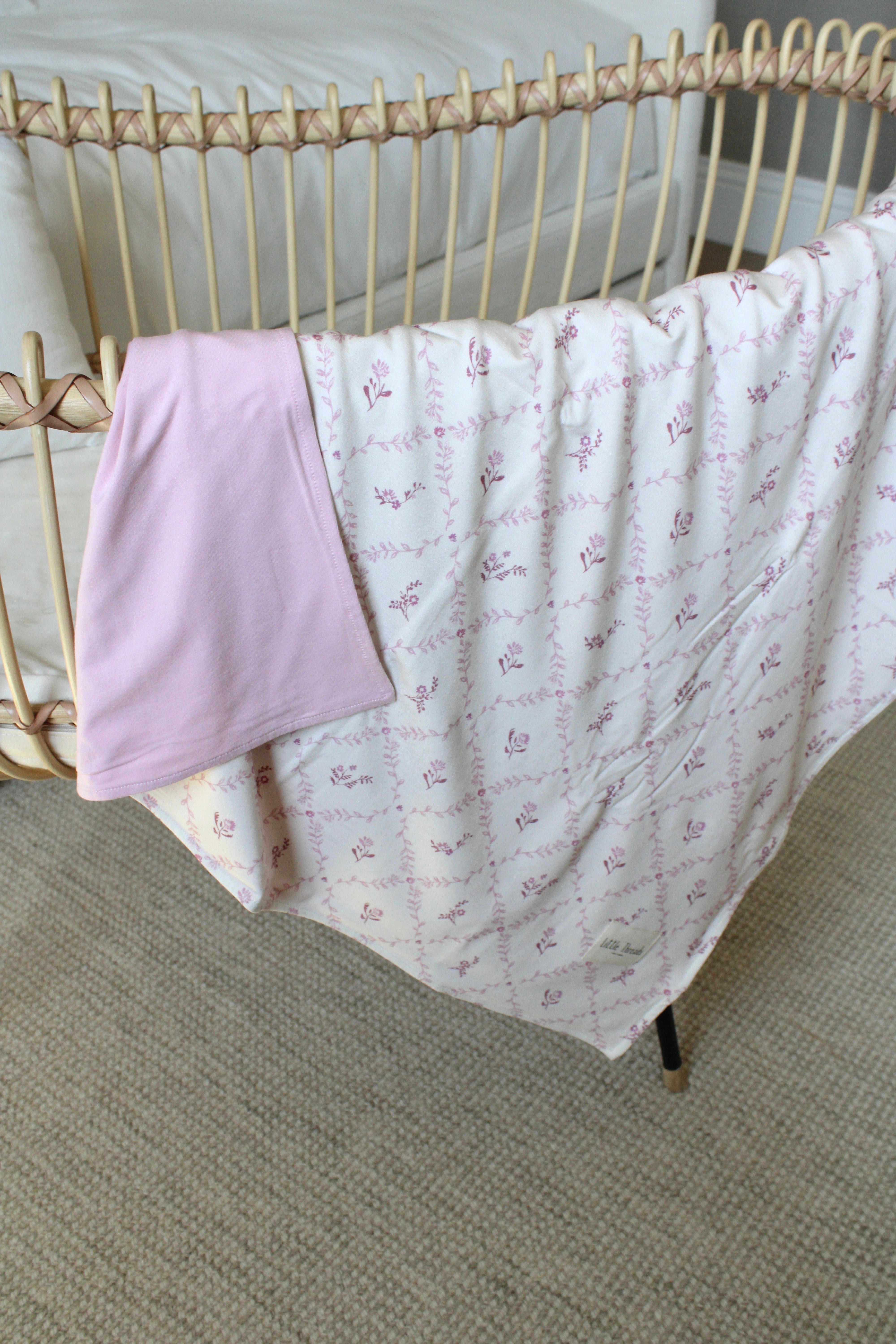 Pink Lattice Jersey Blanket