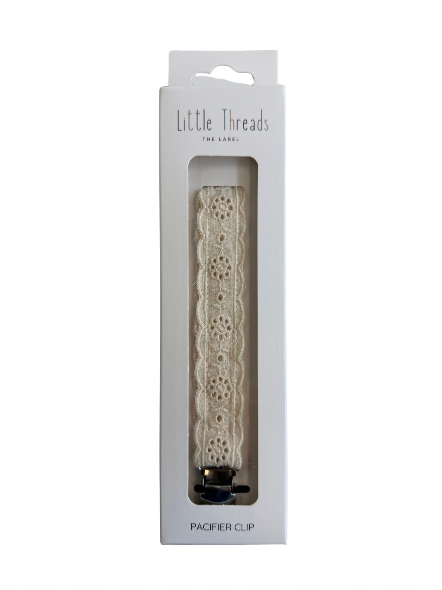 Floral Eyelet Pacifier Clip