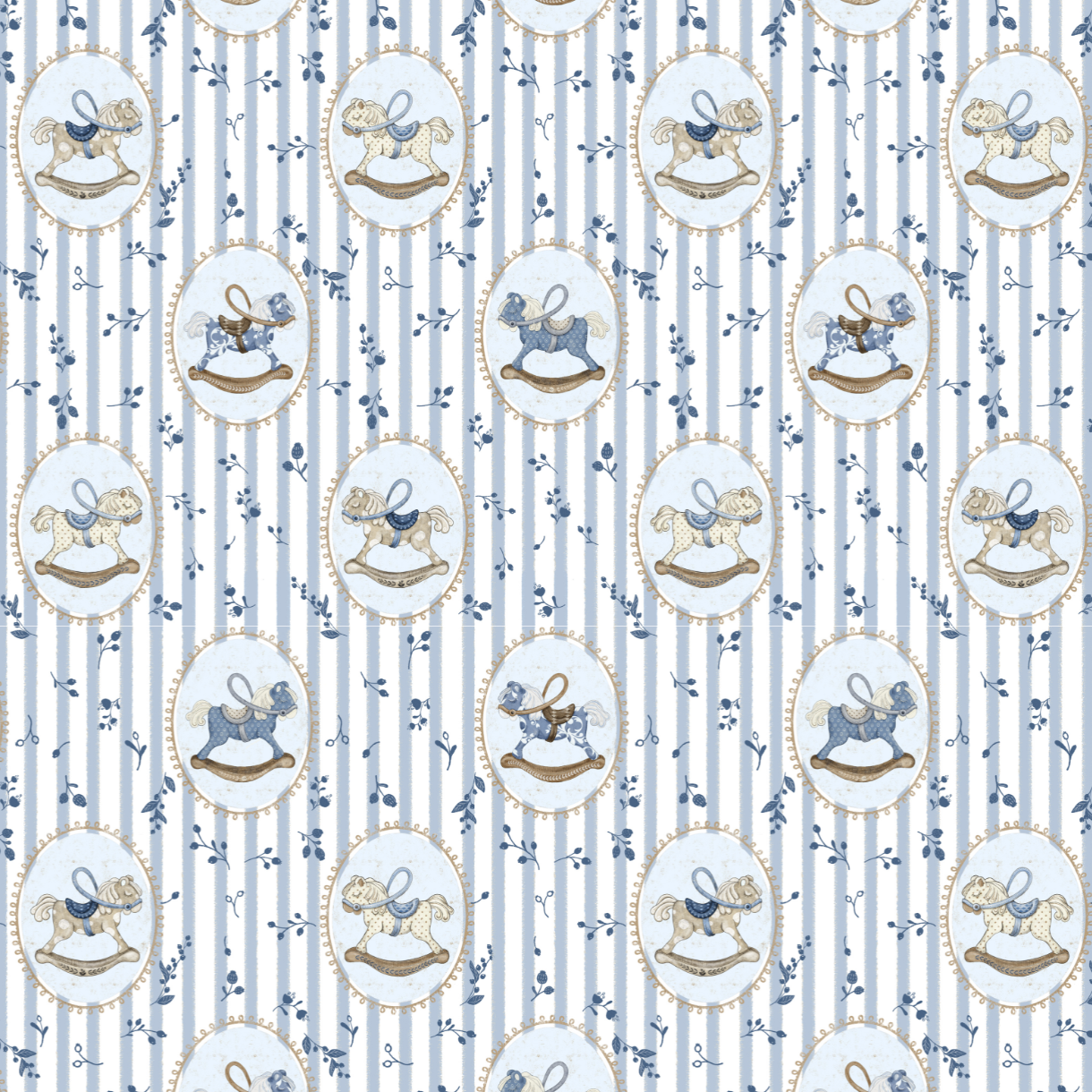 Blue Rocking Horse Lovey