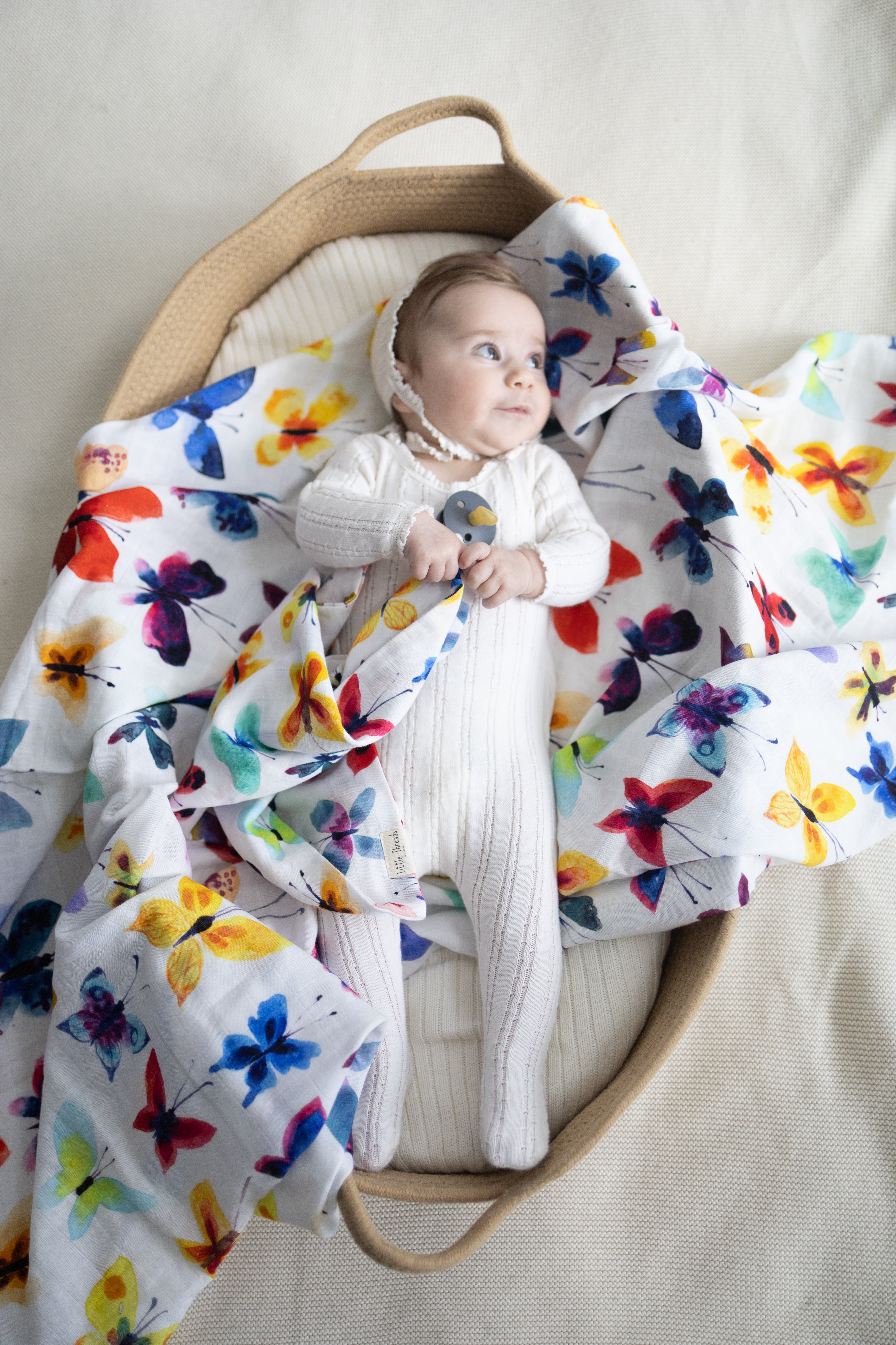 BUNDLE Vivid Butterfly Muslin Blanket & Lovey