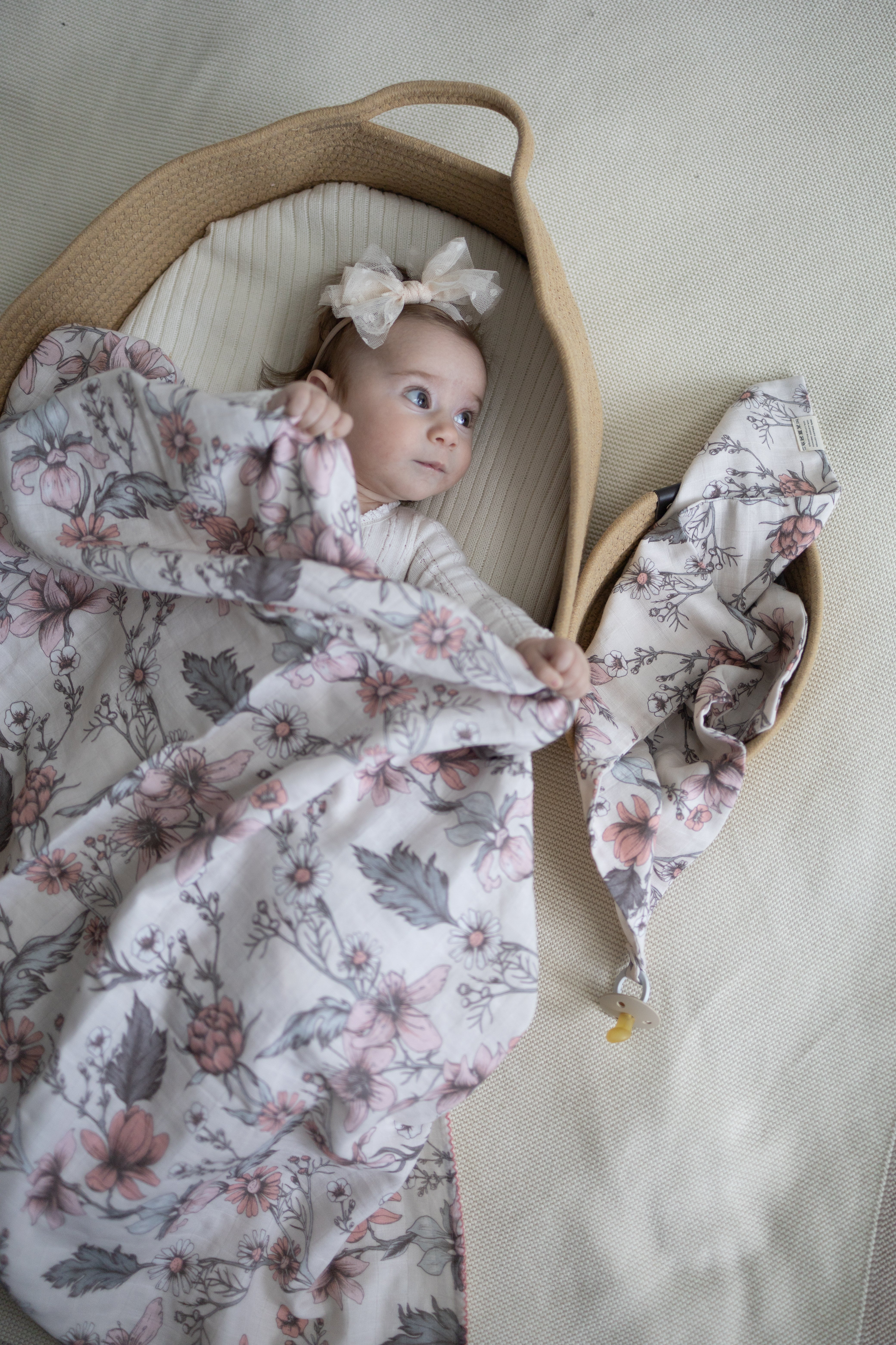 BUNDLE Dreamy Floral Muslin Blanket & Lovey