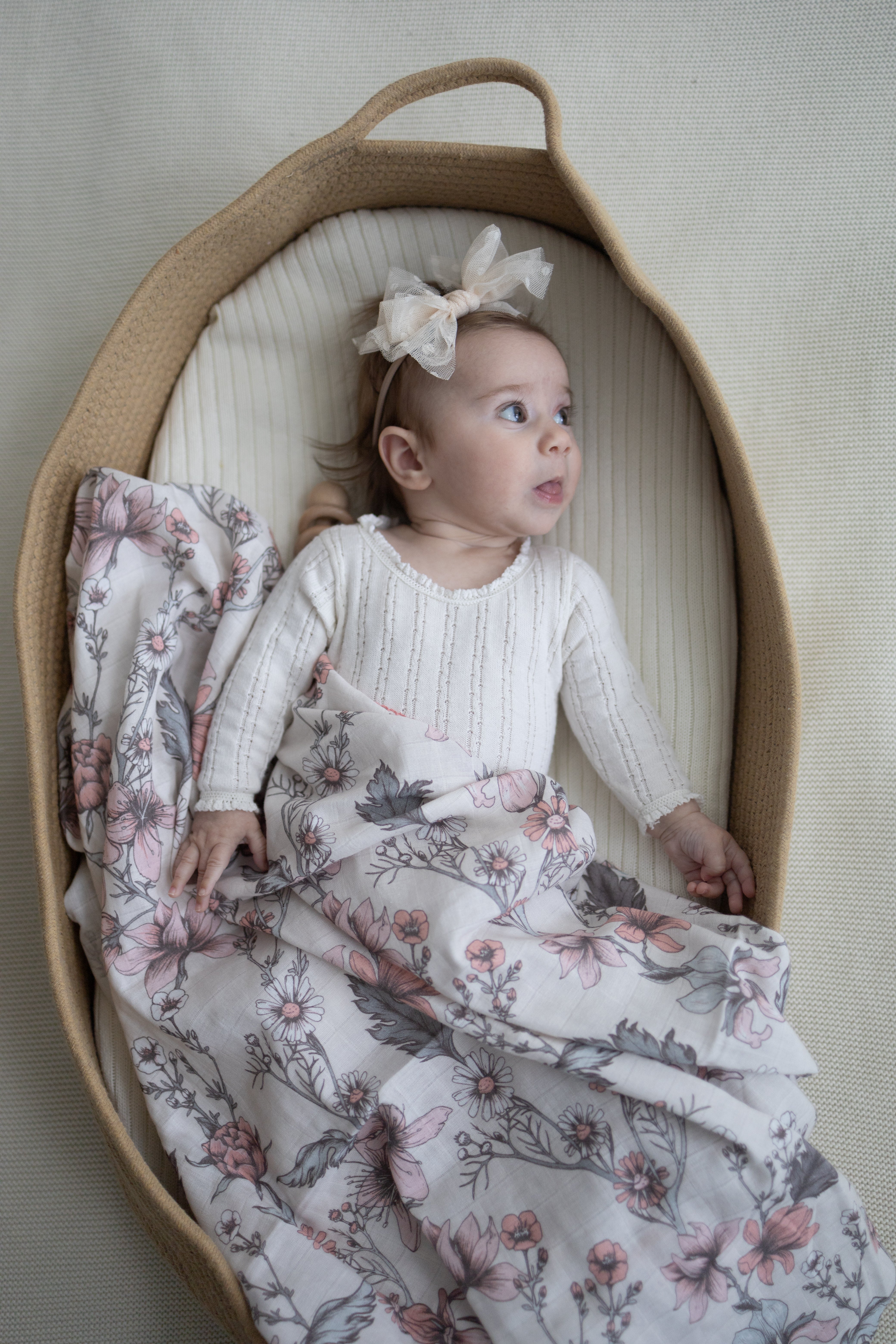 Dreamy Floral Muslin Blanket