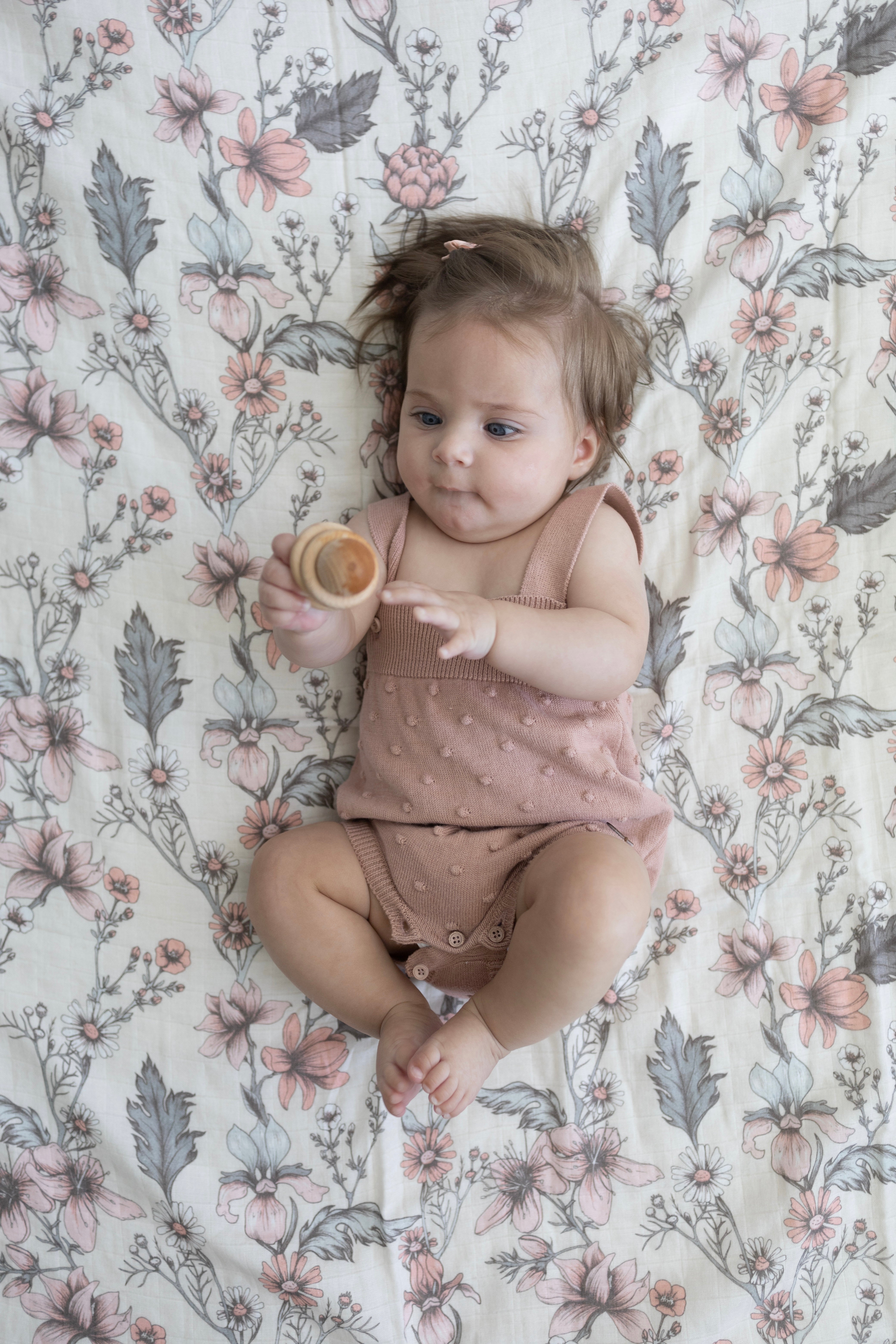 Dreamy Floral Muslin Blanket
