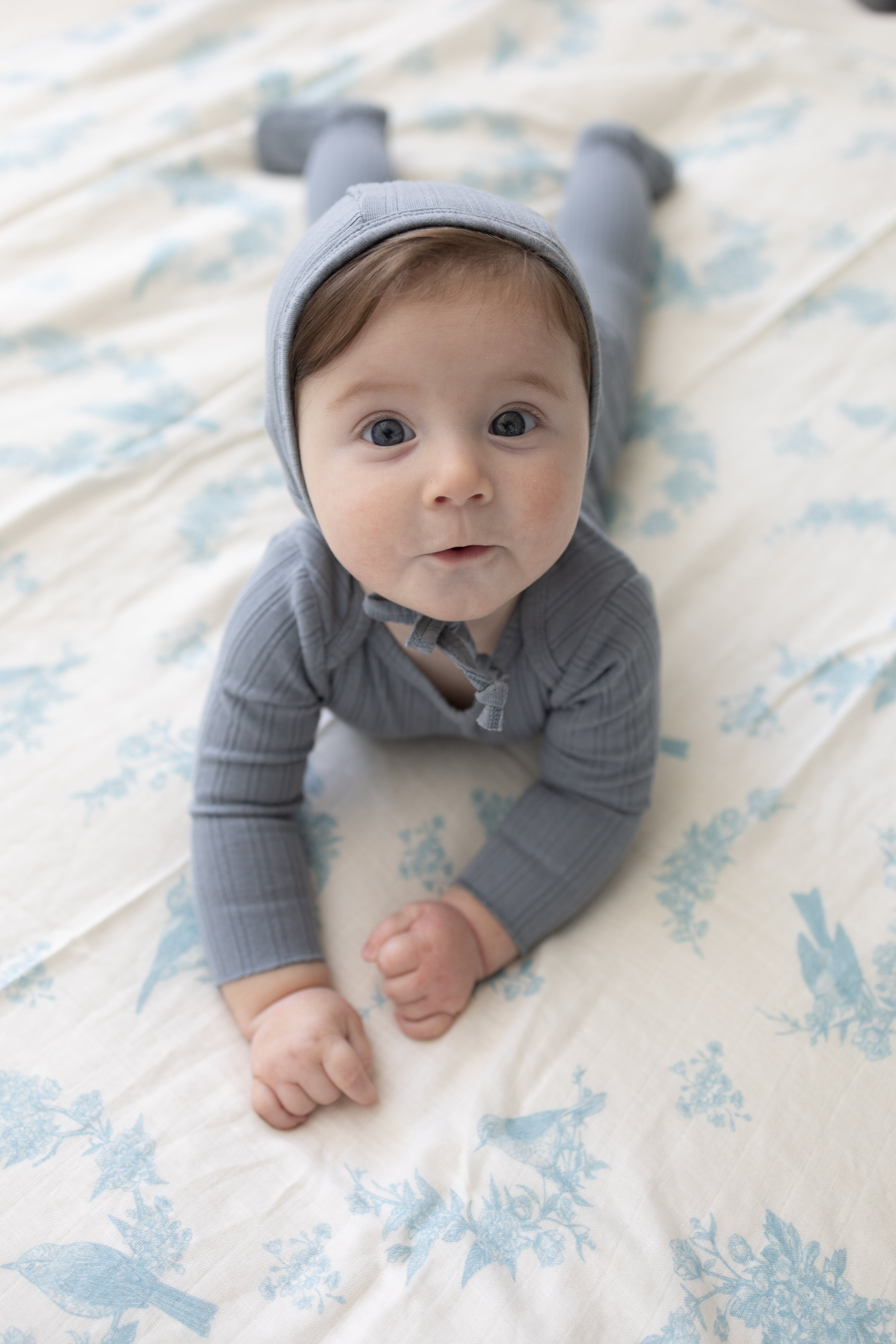 BUNDLE Little Blue Bird Muslin Blanket & Lovey