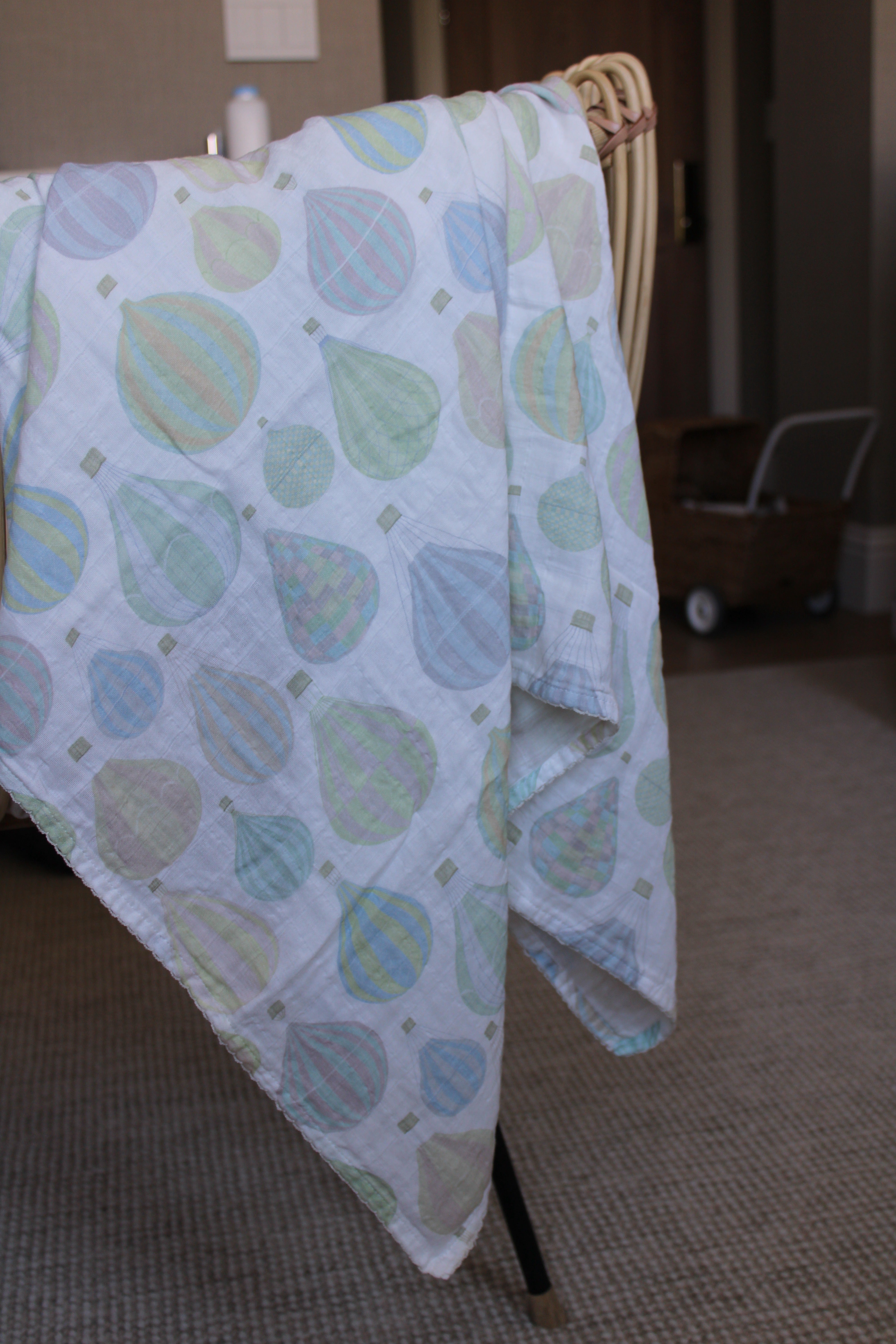 BUNDLE Pastel Air Balloon Muslin Blanket & Lovey