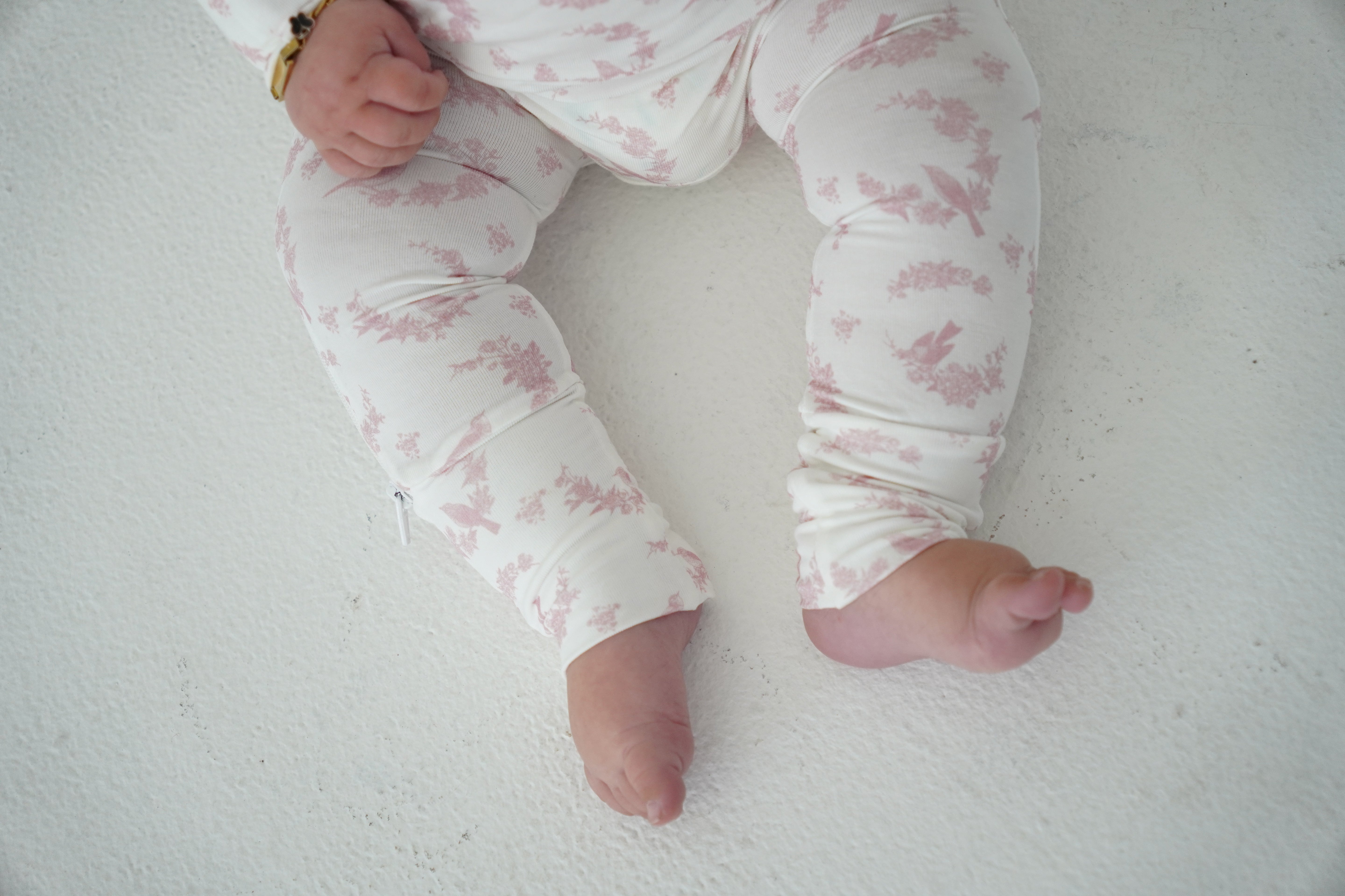 Little Pink Bird Bamboo Wrap Footie