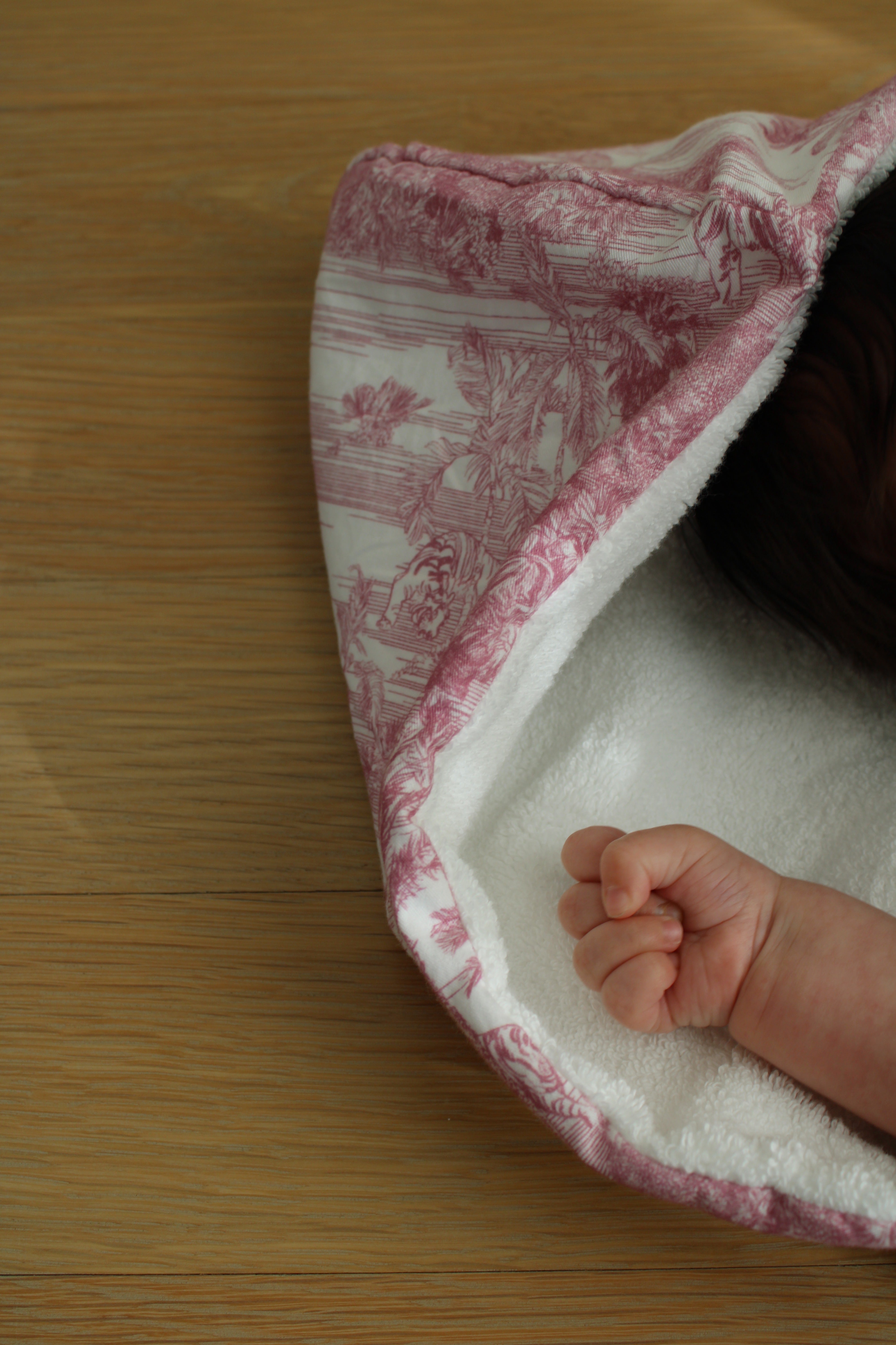 Pink Toile Bath Towel