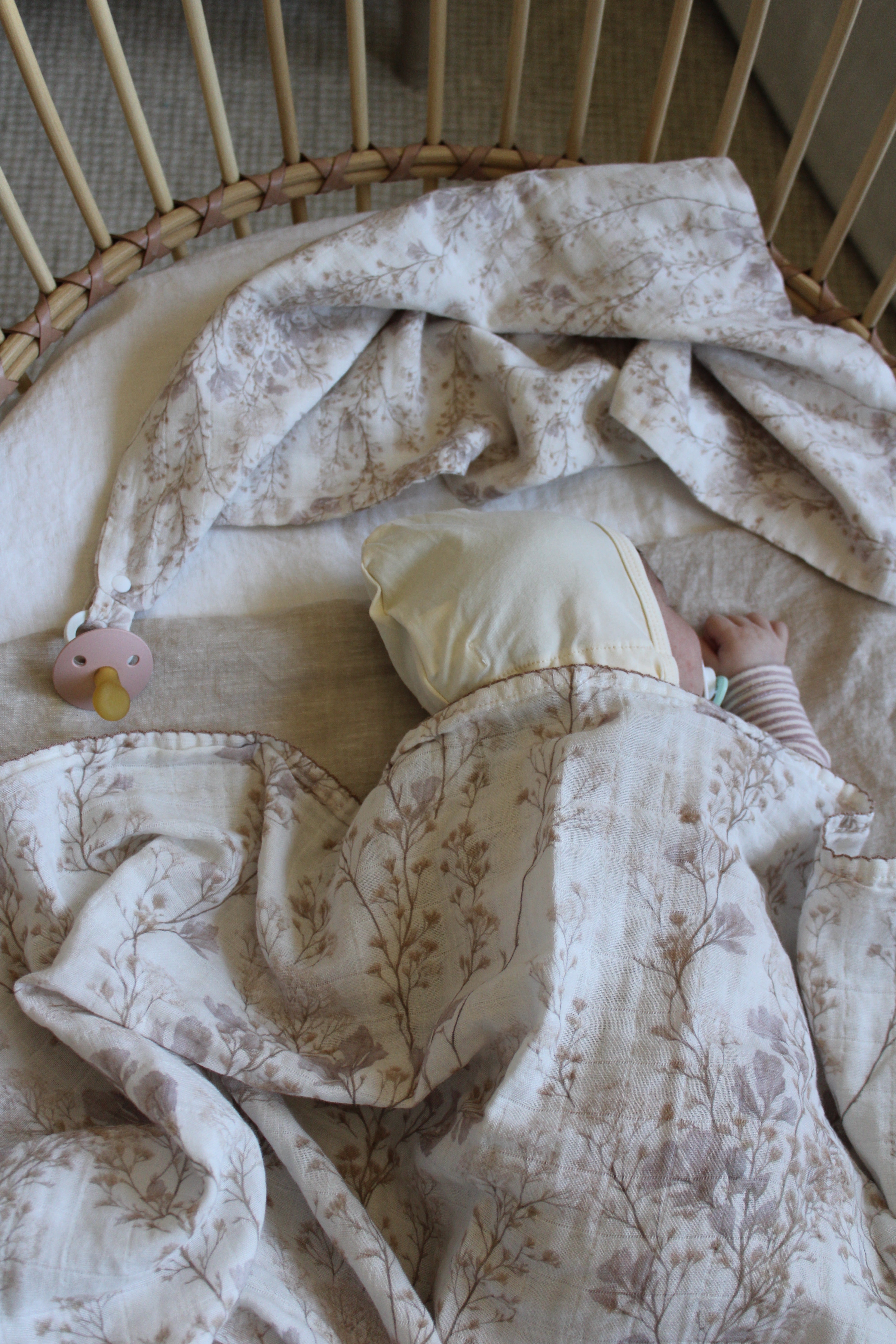 BUNDLE Delicate Neutral Branches Muslin Blanket & Lovey