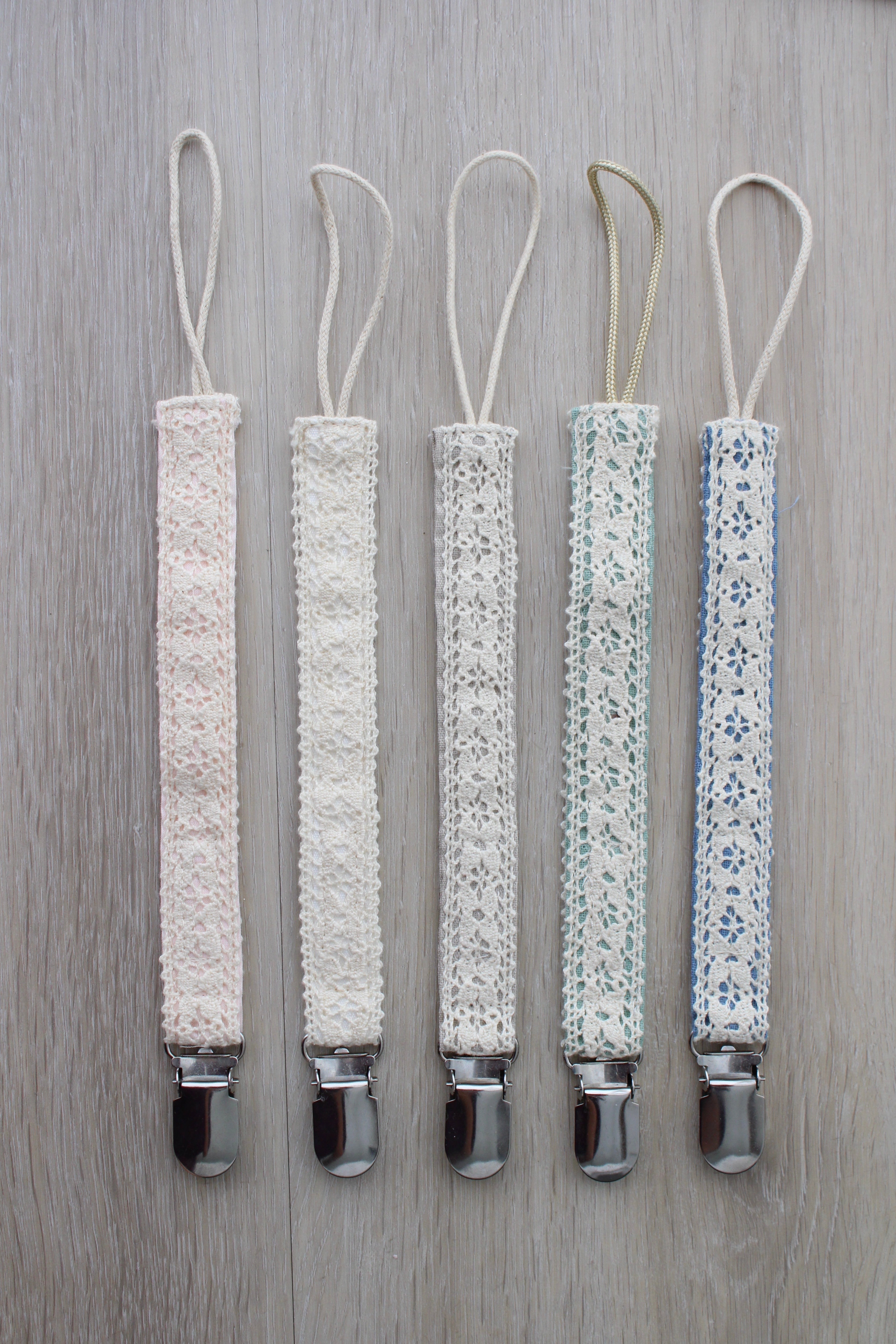 Crotchet Ribbon Collection Pacifier Clip