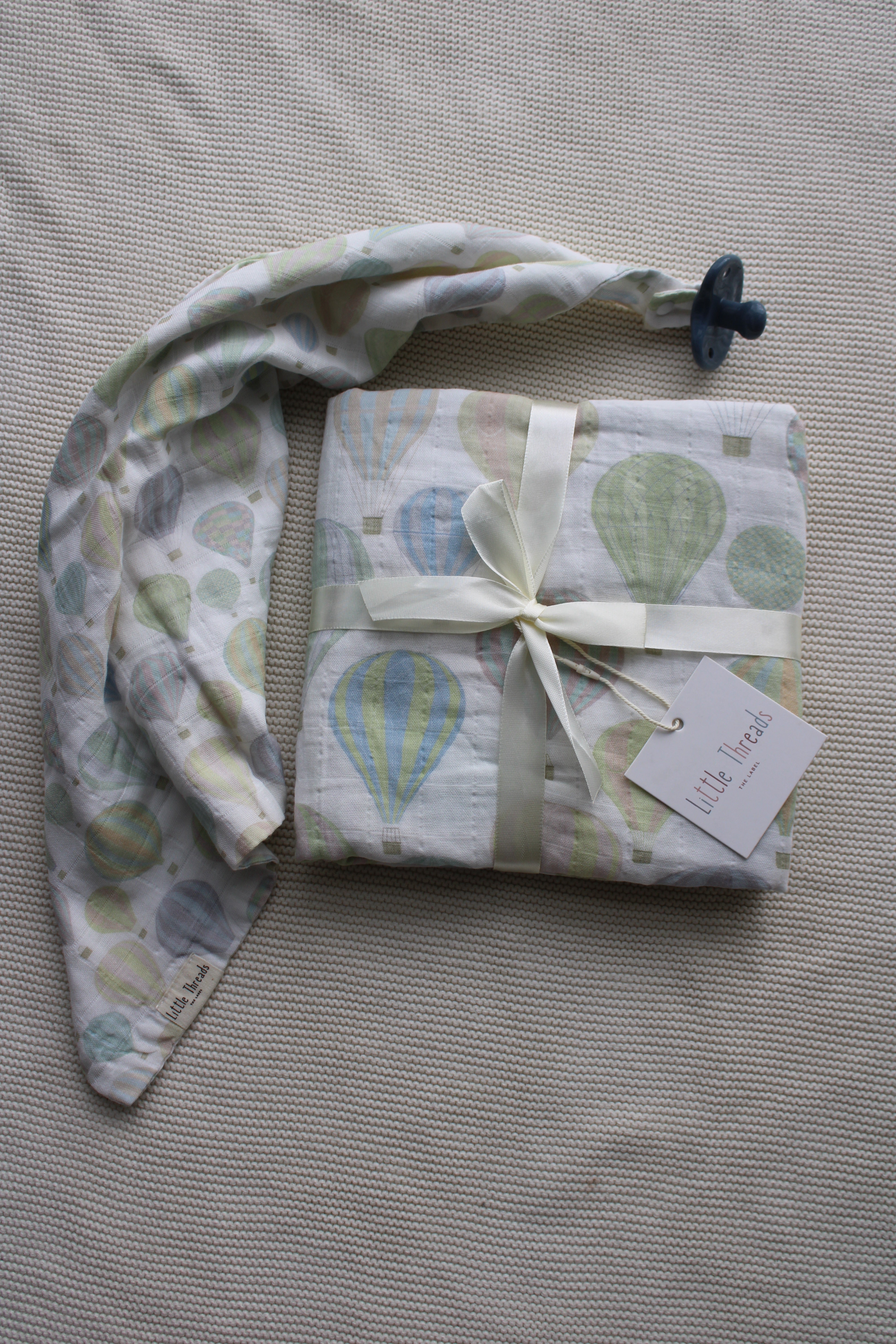 BUNDLE Pastel Air Balloon Muslin Blanket & Lovey