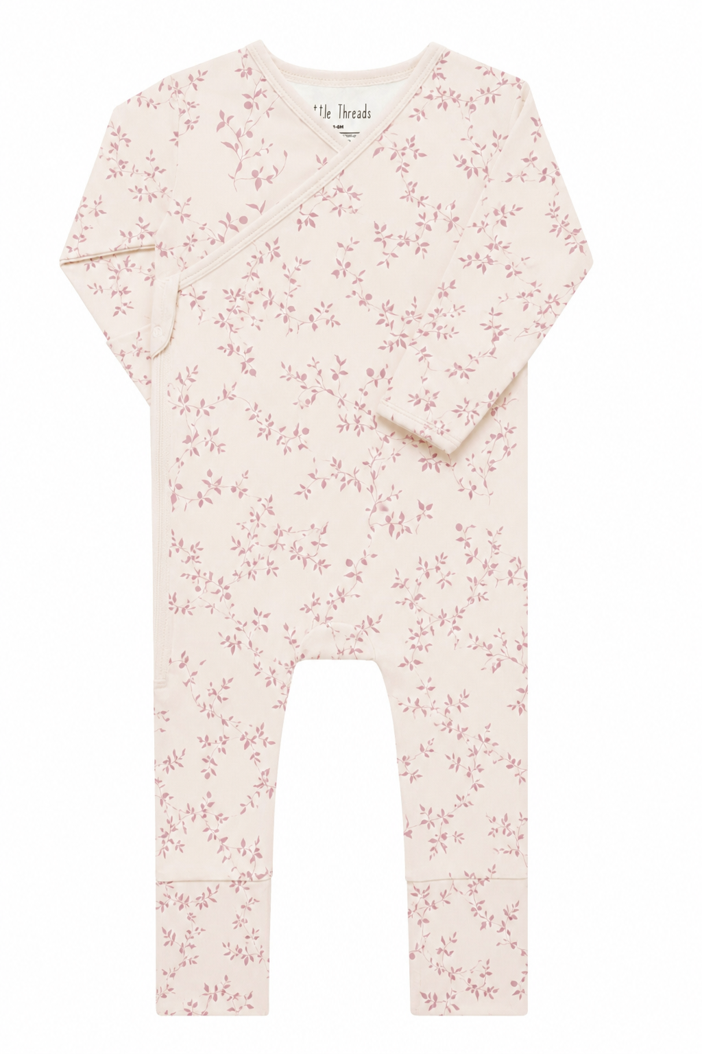 Blush Vine Bamboo Wrap Footie