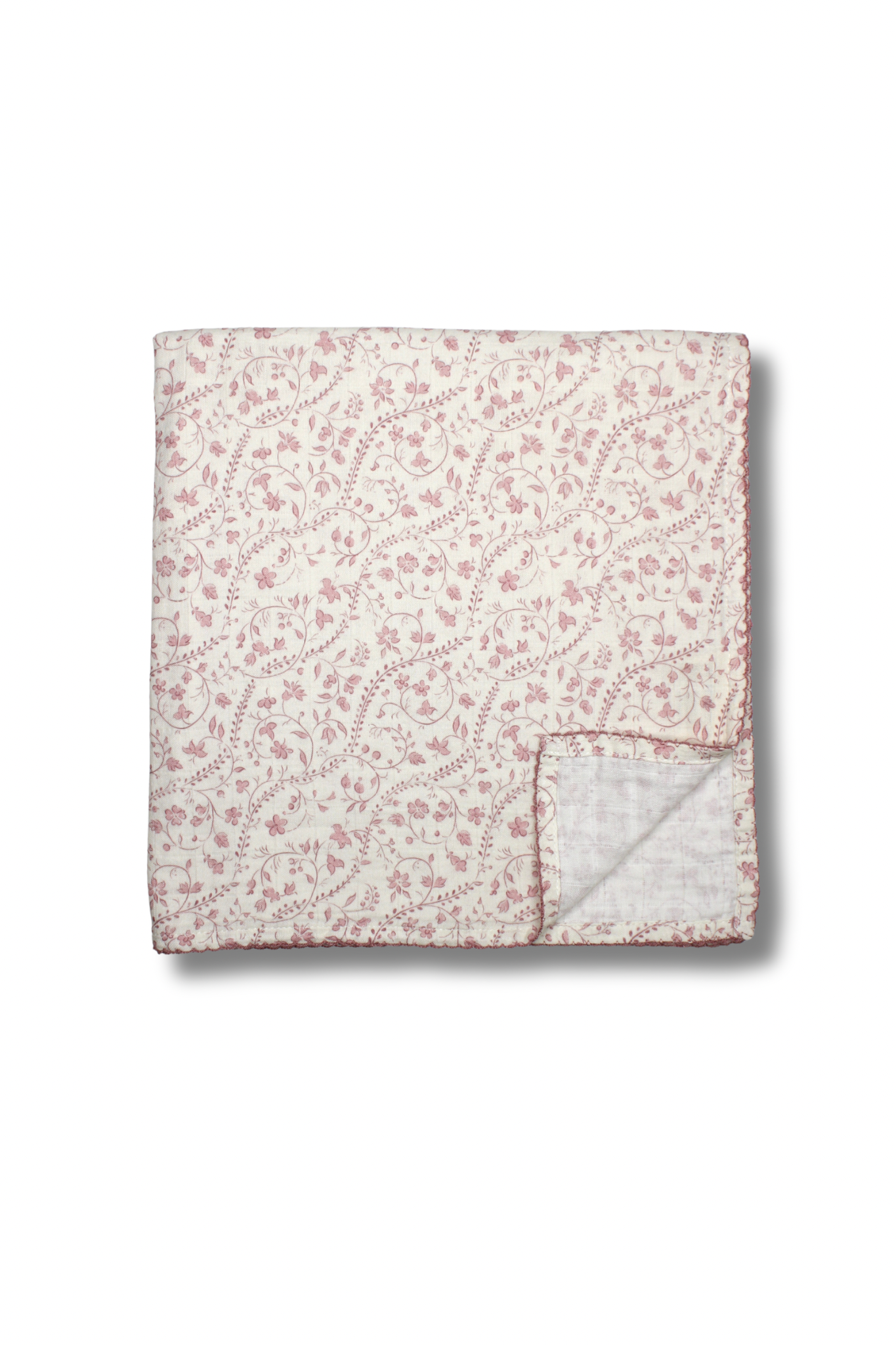 Mauve Heirloom Vine Muslin Blanket