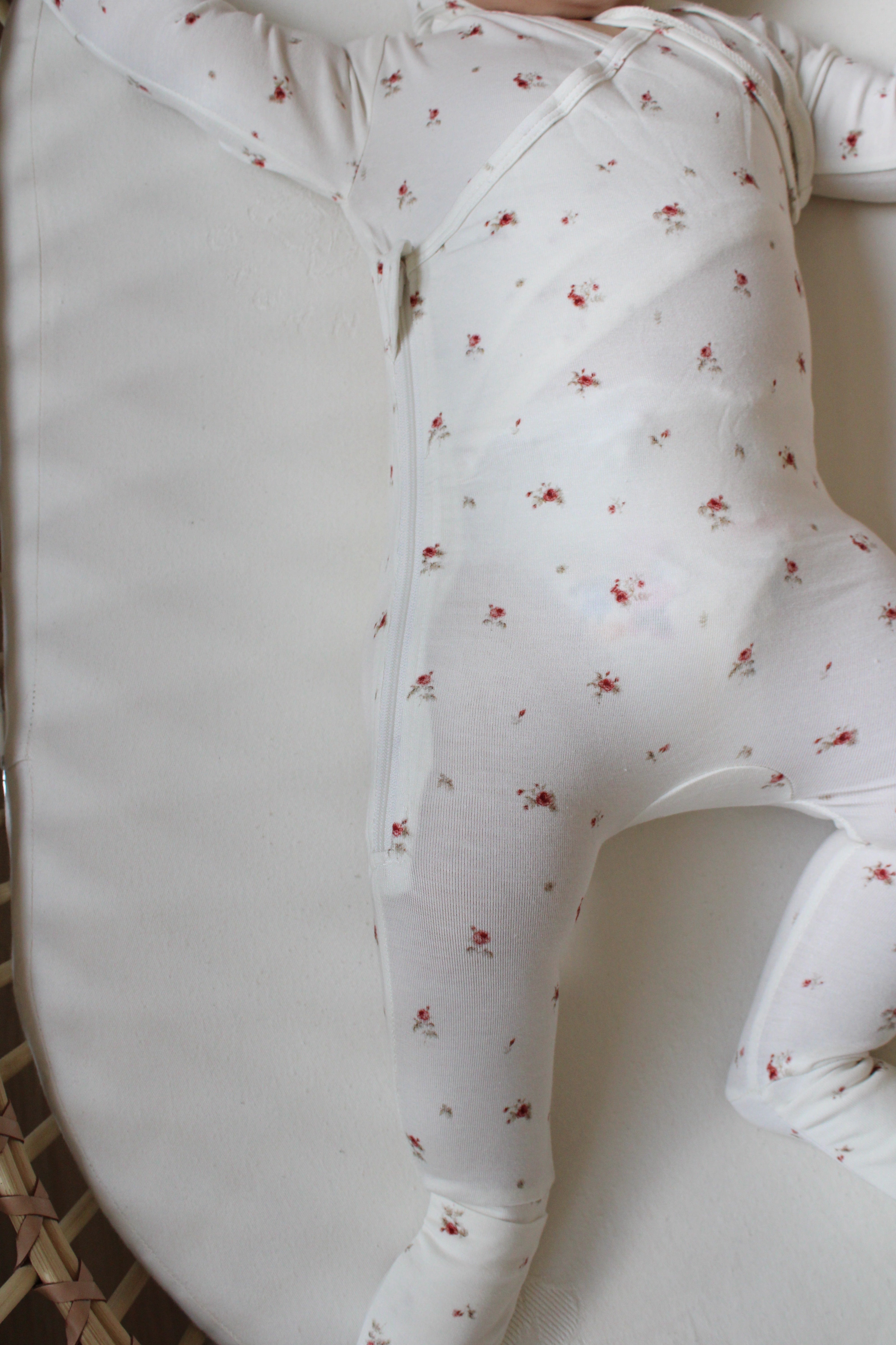 Vintage Rose Bamboo Wrap Footie