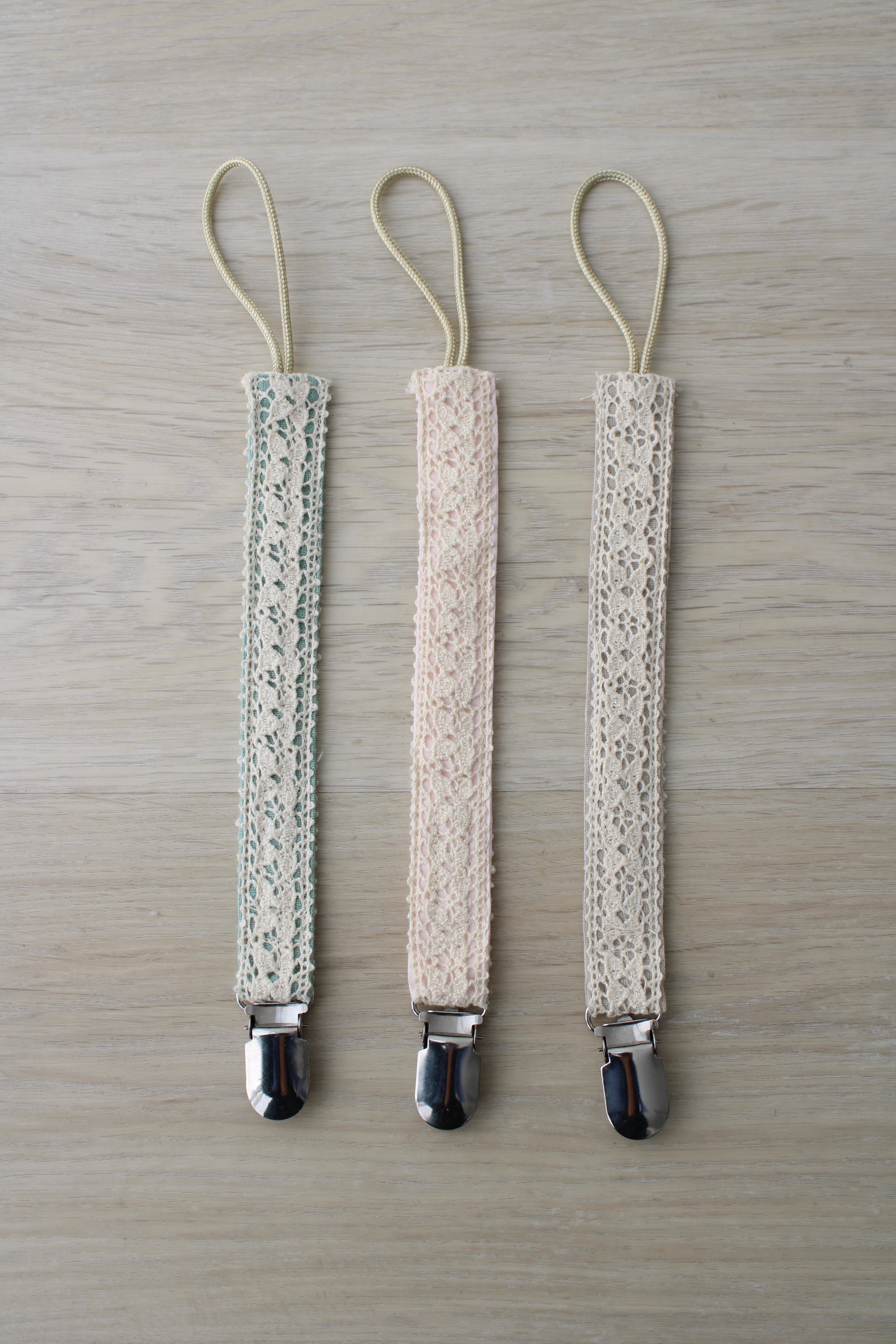 Crotchet Ribbon Collection Pacifier Clip