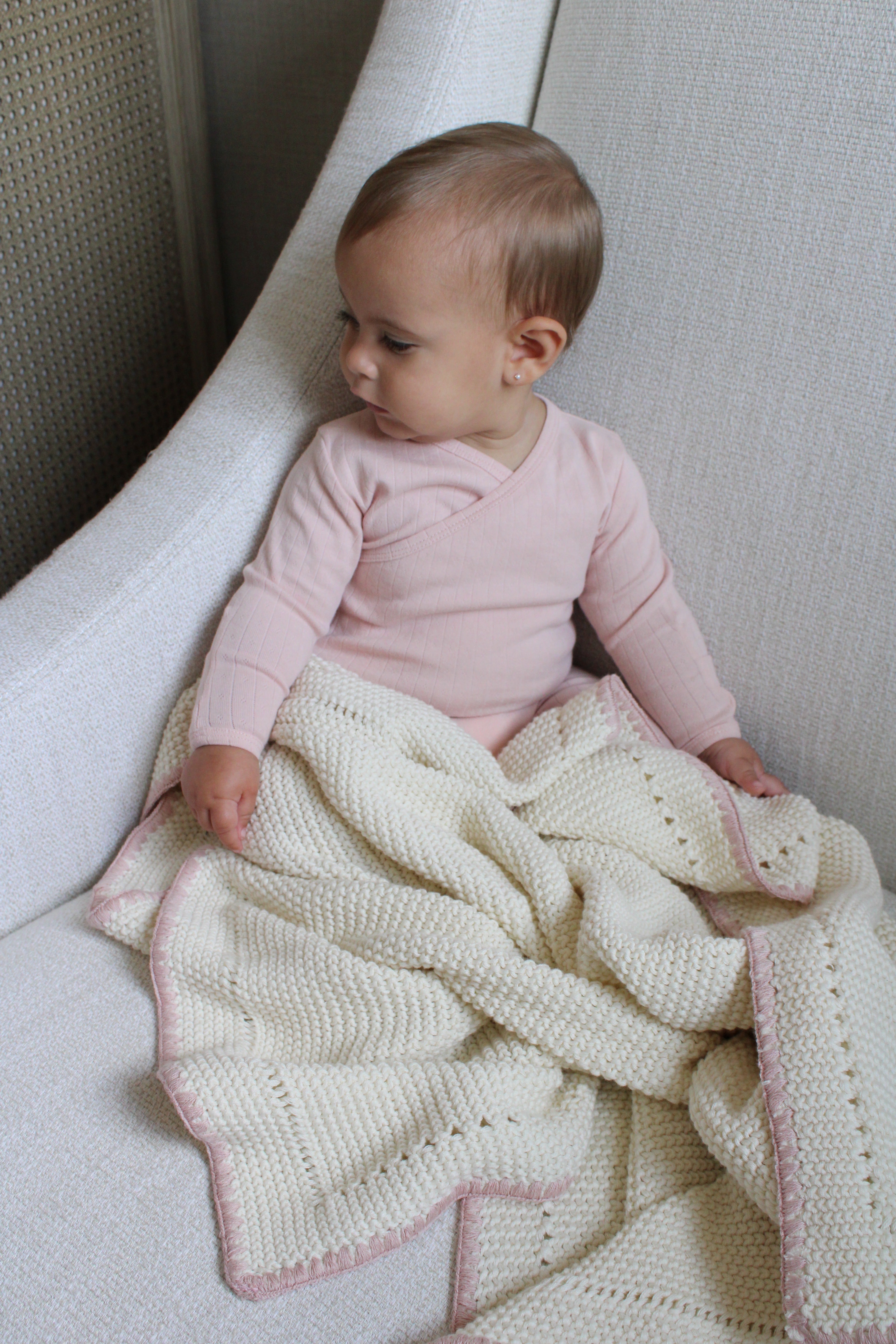 Pink Pointelle Wrap Footie