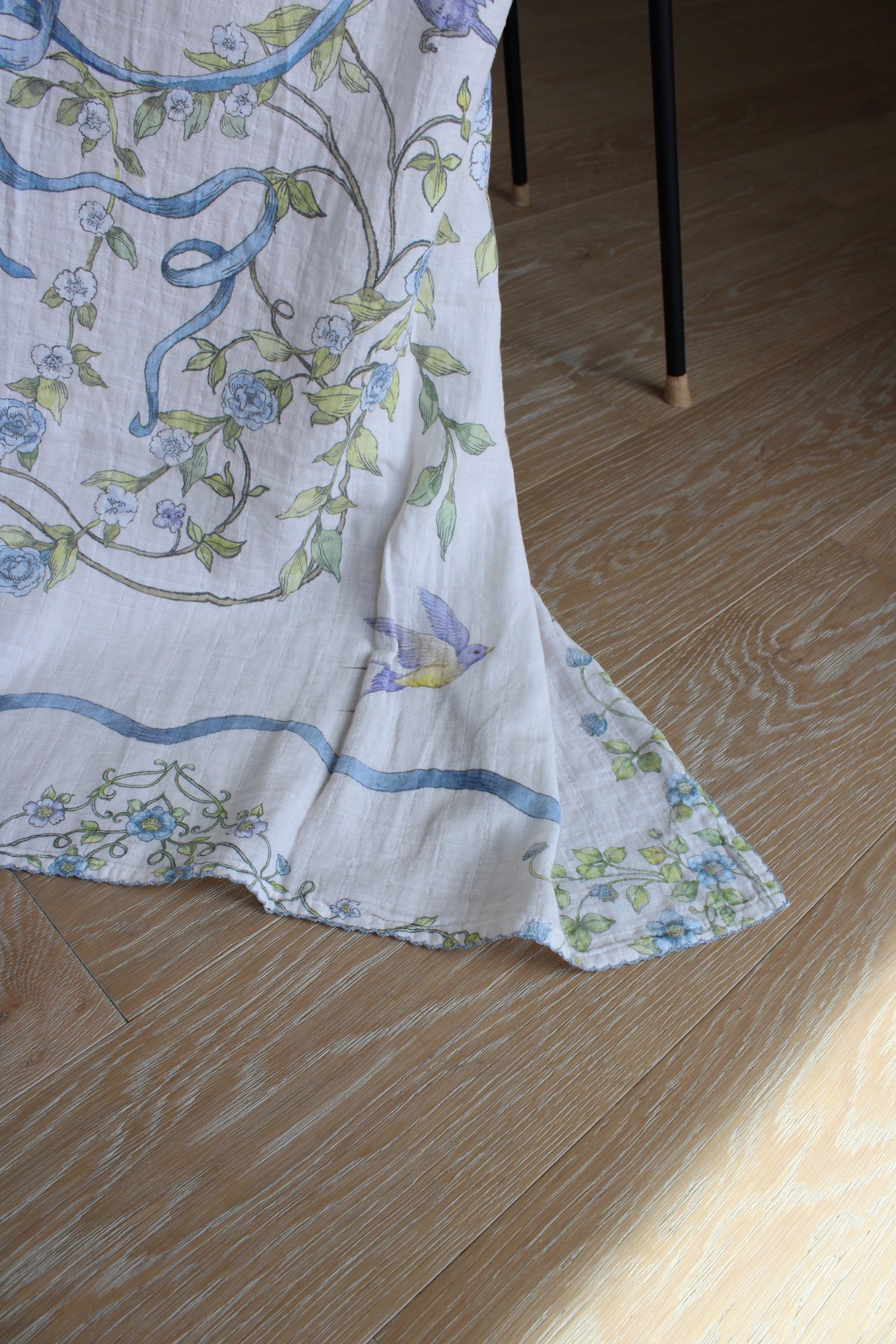 Bluebird Meadow Muslin Blanket