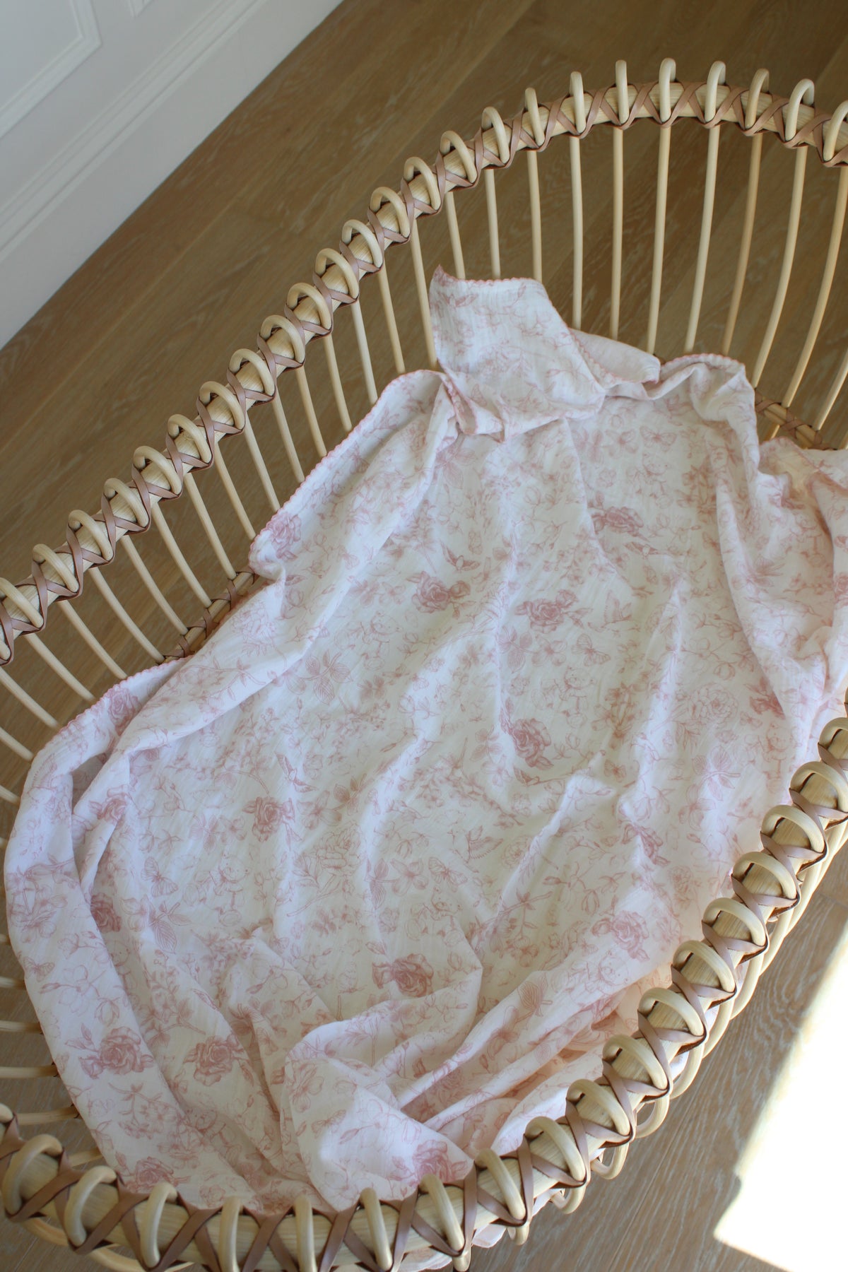 Rose Toile Muslin Blanket