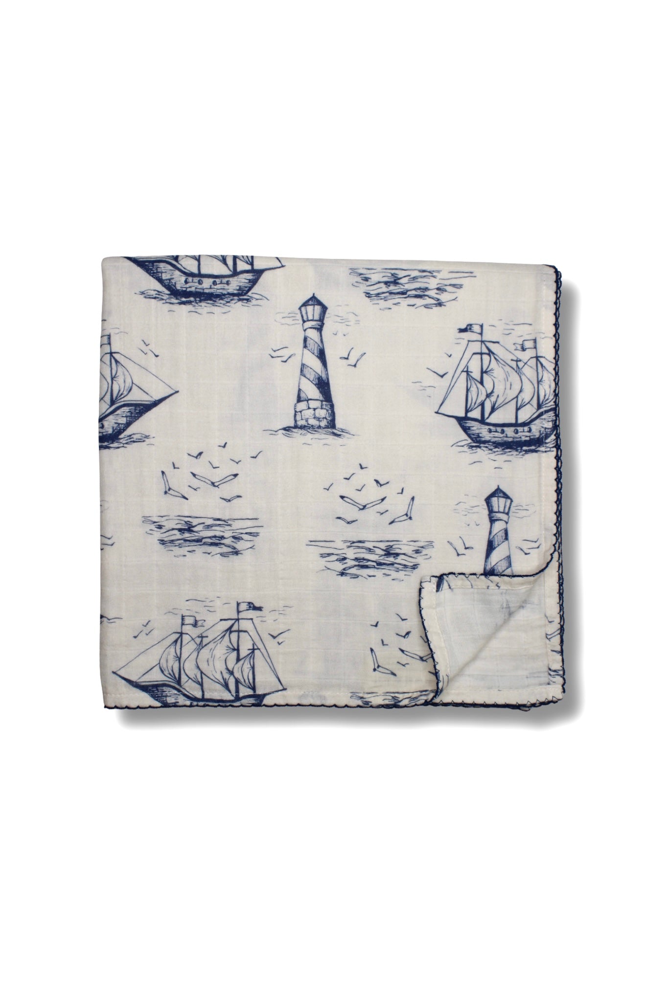 Nautical Sailor Dream Muslin Blanket